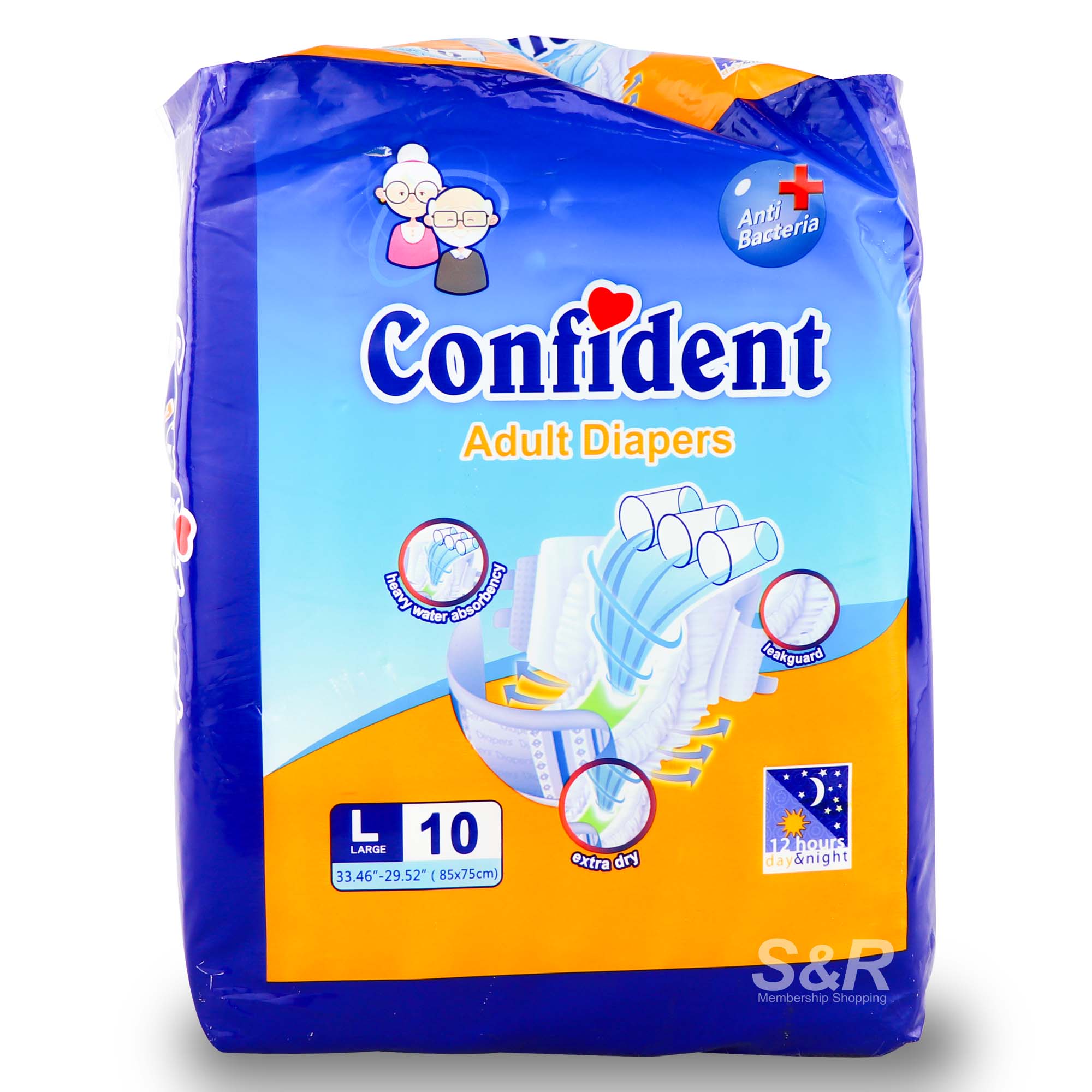 Confident Large Adult Diapers 10pcs